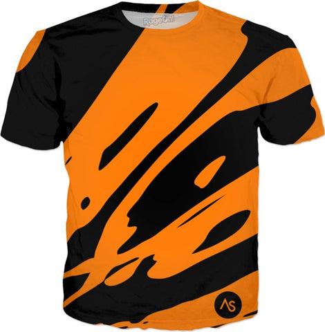 Orange Blacklight UV Reactive All Over Print Shirt