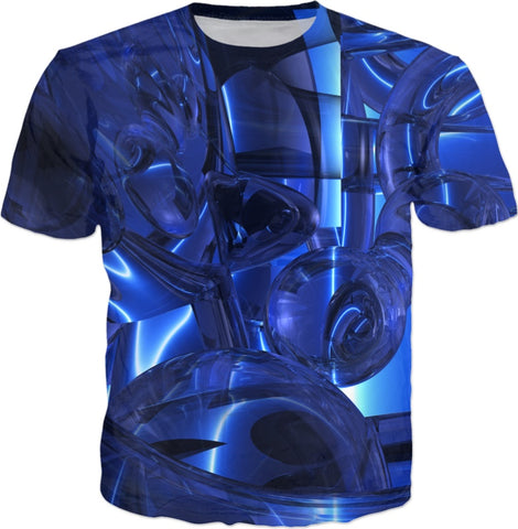 Blue Dreamscape Abstract T-shirt