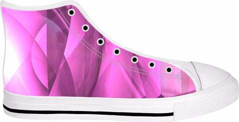 Lavender Explosion white high top shoes